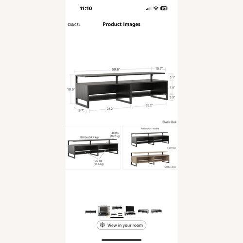 Used Ameriwood Industries Black Wood Media Storage for sale on AptDeco