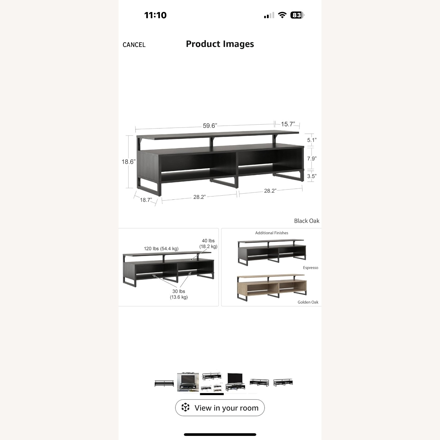 Ameriwood Industries Black Wood Media Storage - image-2