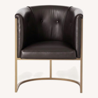 Arteriors Home Dark Brown Leather Accent Chair