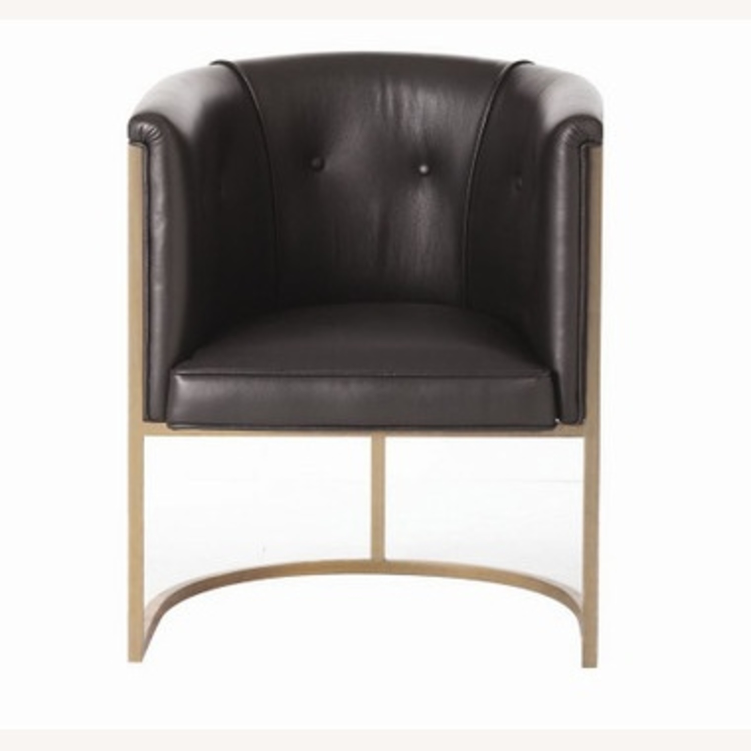 Arteriors Home Dark Brown Leather Accent Chair - image-5