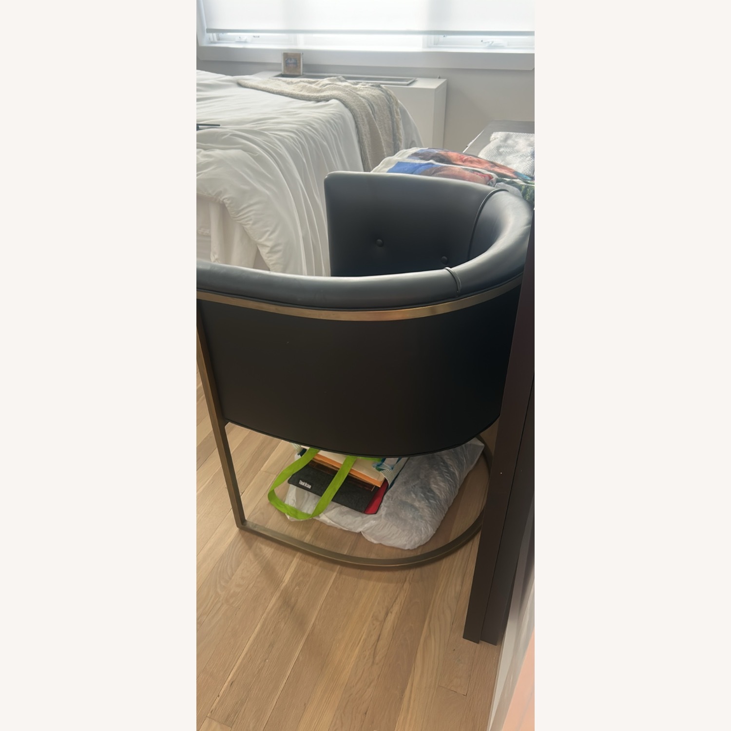 Arteriors Home Dark Brown Leather Accent Chair - image-2