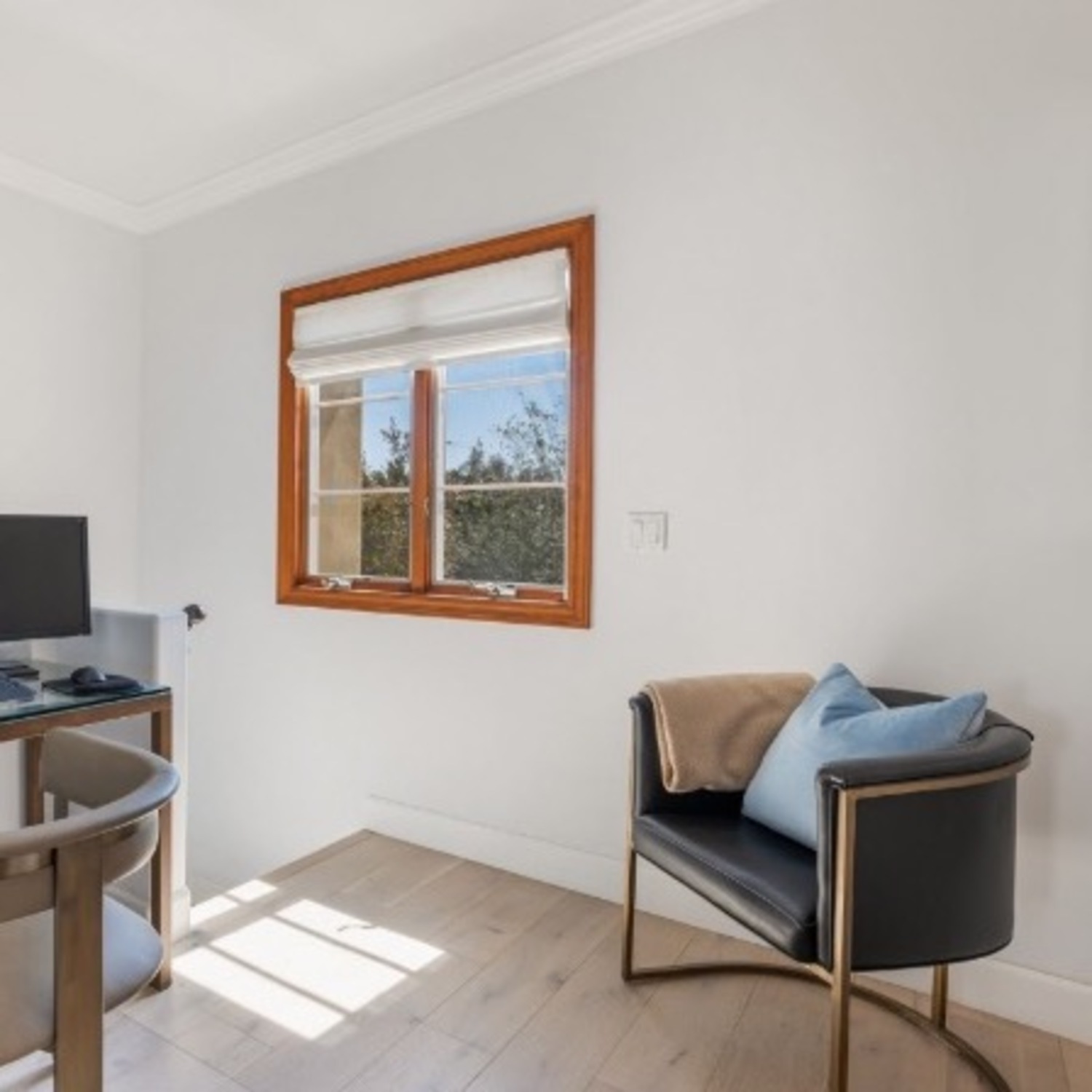 Arteriors Home Dark Brown Leather Accent Chair - image-1