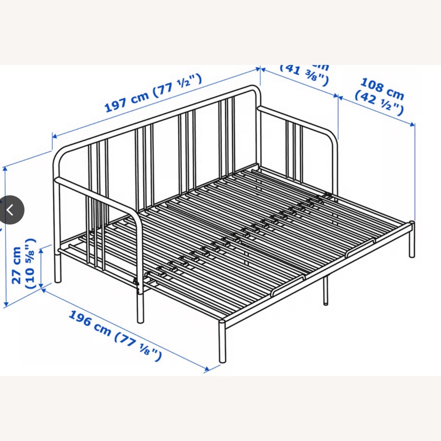 Fyresdal Metal Extendable Daybed - image-2