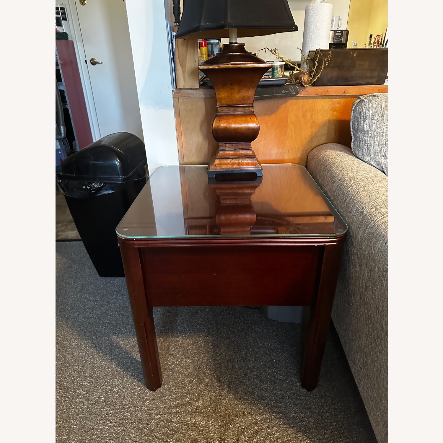 White Fabric Kitchen Island/Side Tables Set - image-7