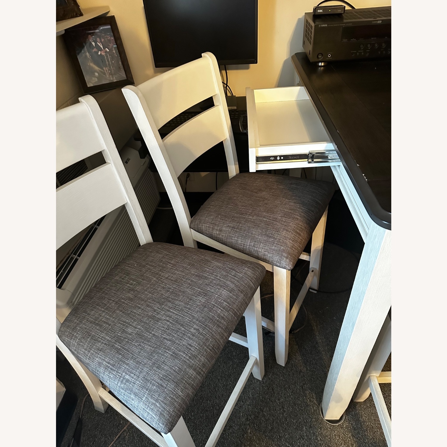 White Fabric Kitchen Island/Side Tables Set - image-2