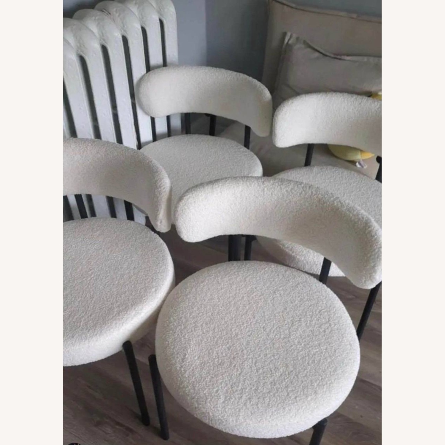 West Elm White Fabric Dining Chairs - image-2