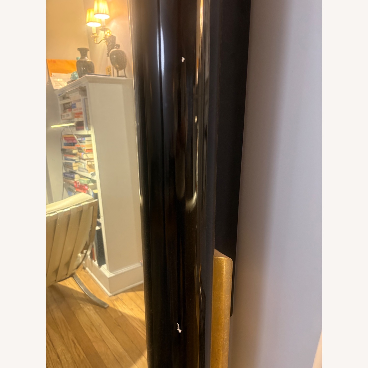 Large Art Deco Wooden Antique Mirror  - image-2