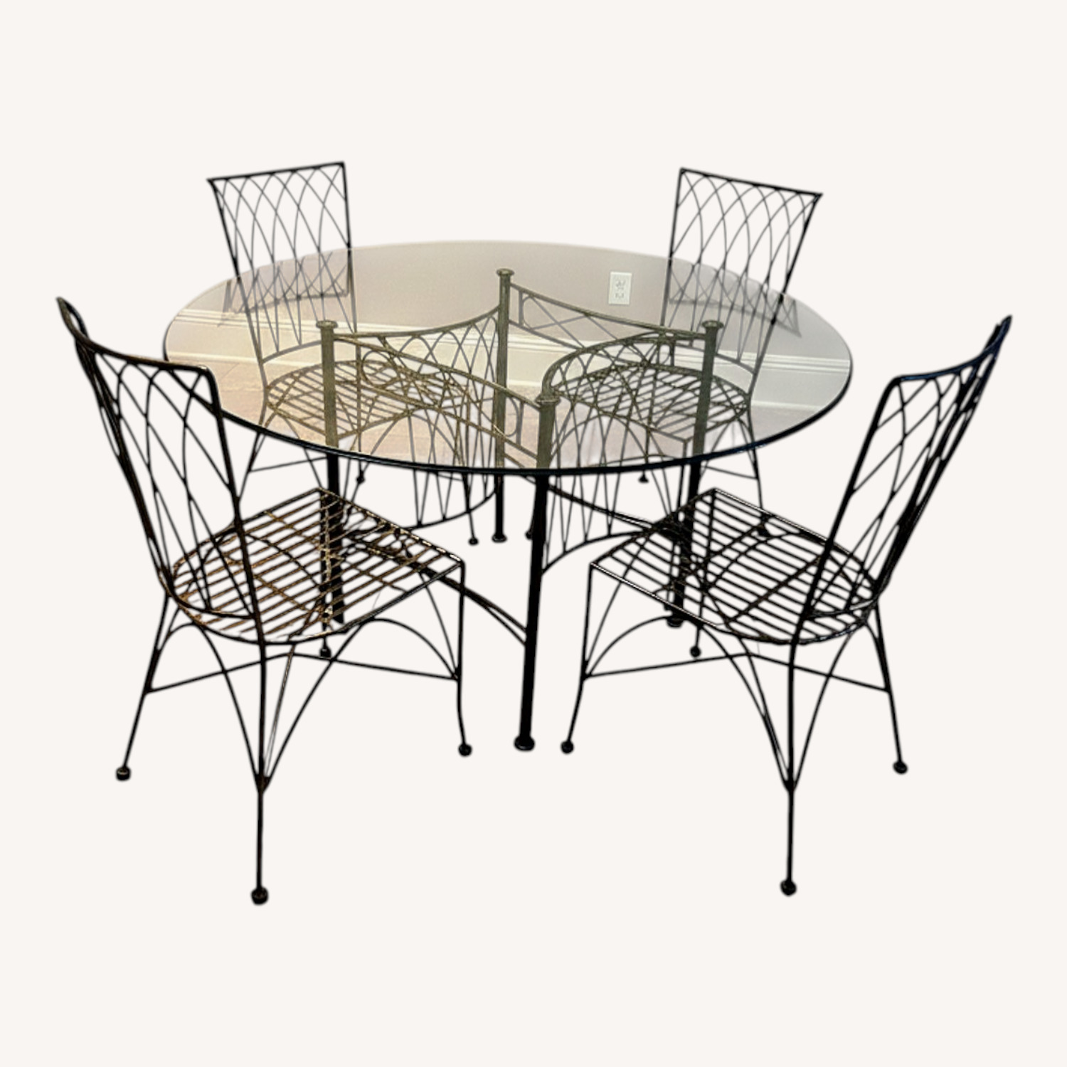 Pier 1 Imports Dark Brown Wrought Iron Dining Set - image-6