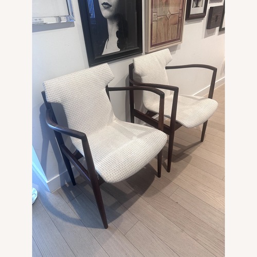 Used Finn Juhl Style Natural Fabric Accent Chairs for sale on AptDeco