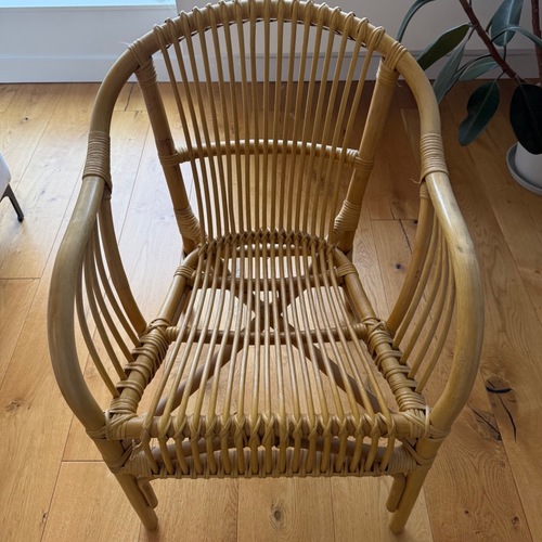 Used Anthropologie Vintage Pari Rattan Accent Chair for sale on AptDeco