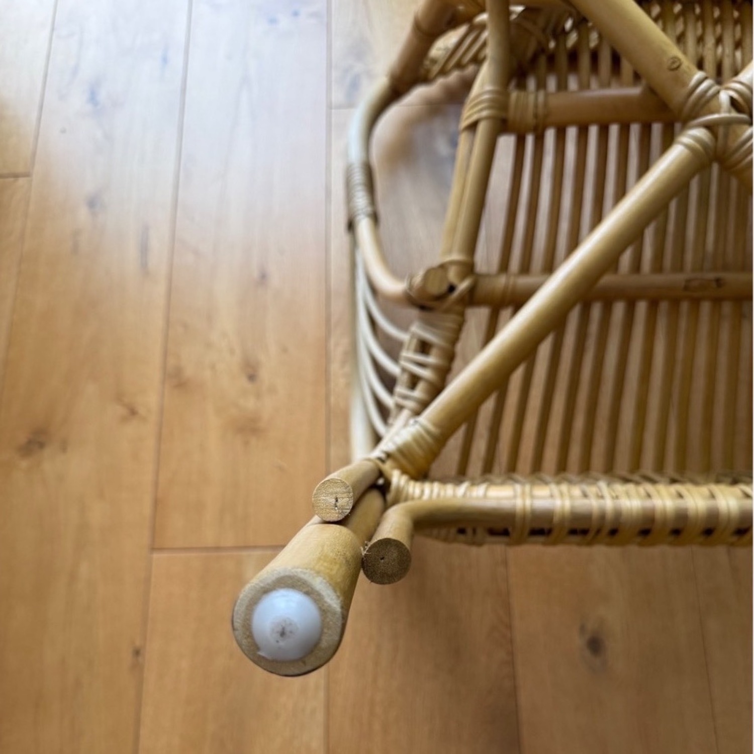 Anthropologie Vintage Pari Rattan Accent Chair - image-5