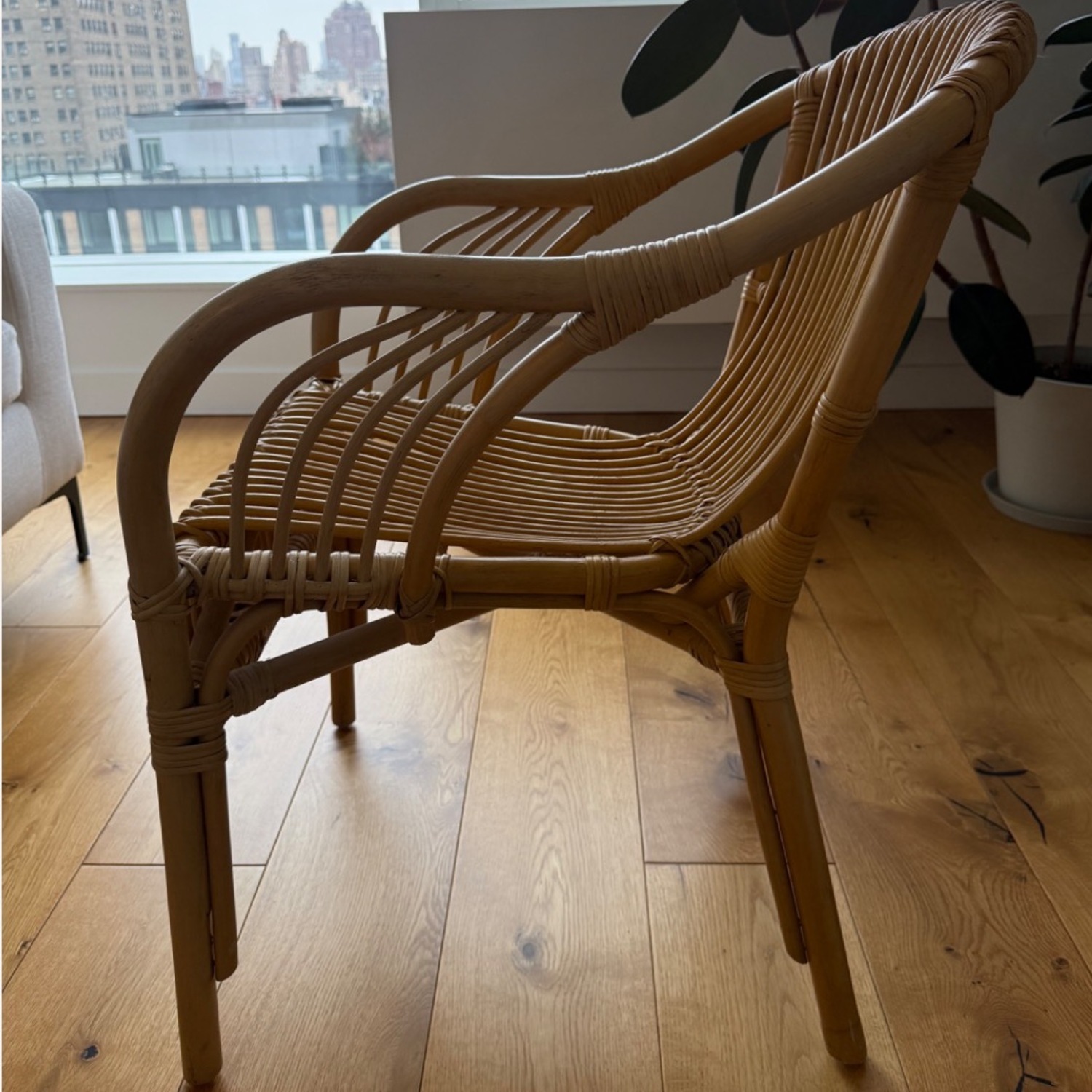 Anthropologie Vintage Pari Rattan Accent Chair - image-2