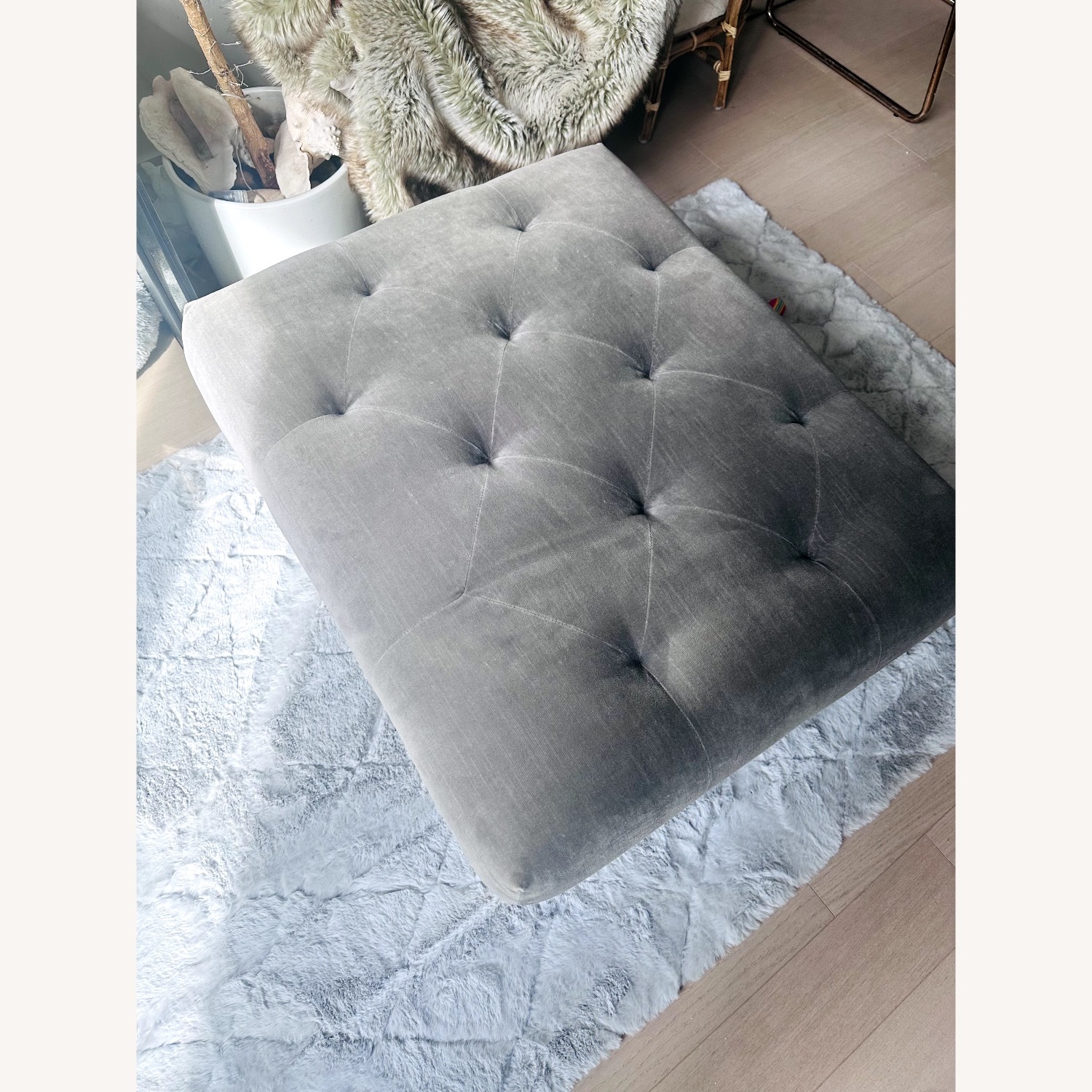 Restoration Hardware Italia Chesterfield Ottoman - image-4