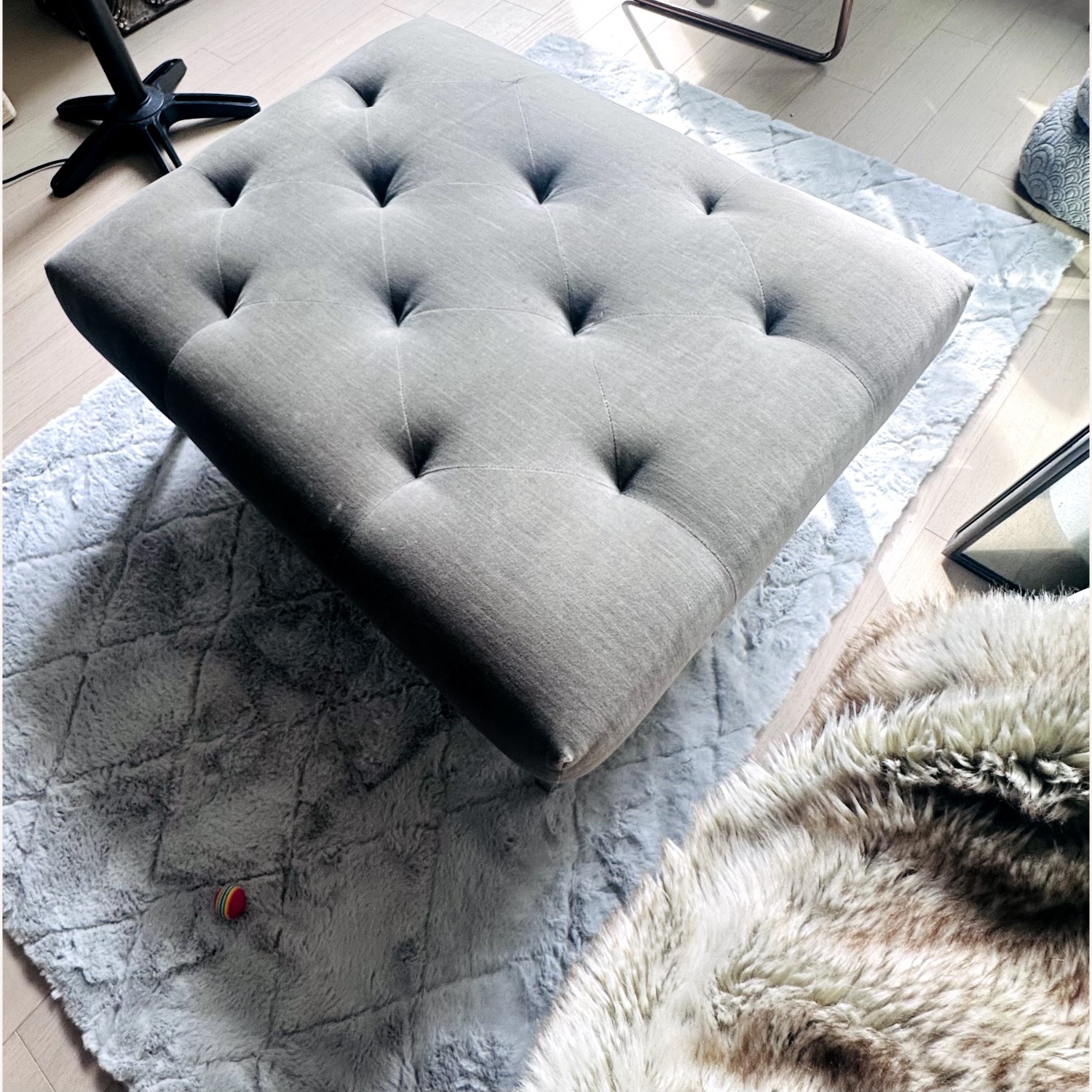 Restoration Hardware Italia Chesterfield Ottoman - image-1