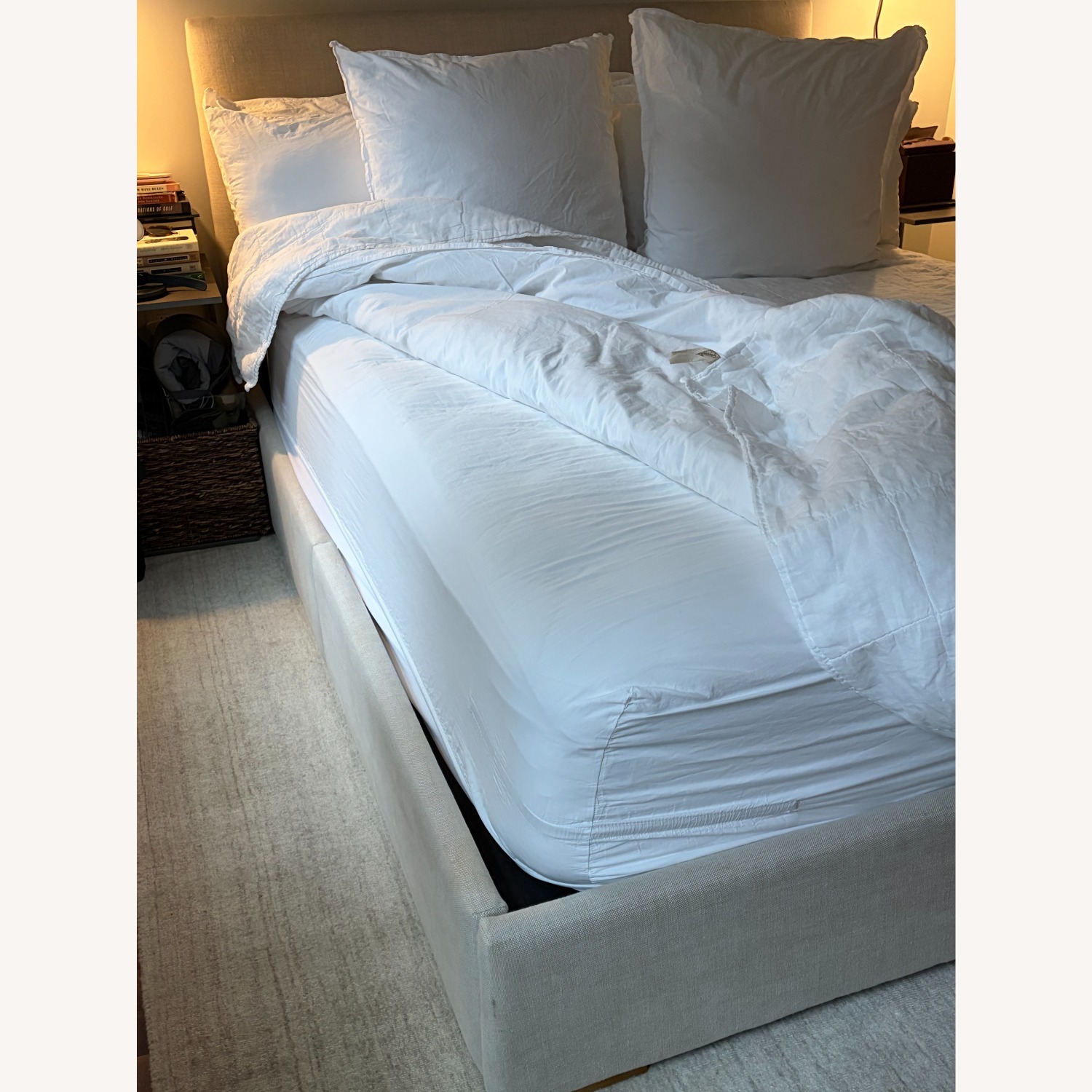 Restoration Hardware Lawson Panel Nontufted Fabric Bed - image-5