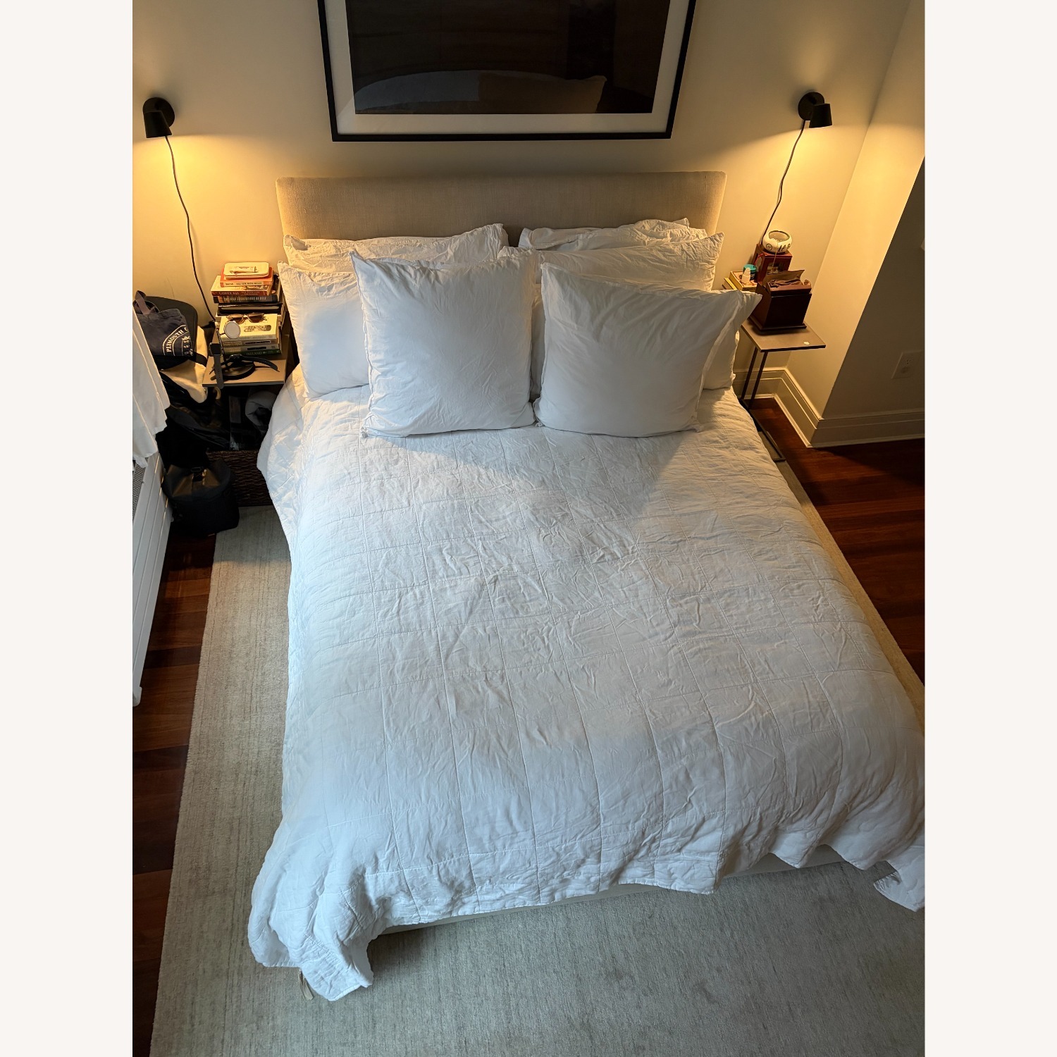 Restoration Hardware Lawson Panel Nontufted Fabric Bed - image-1