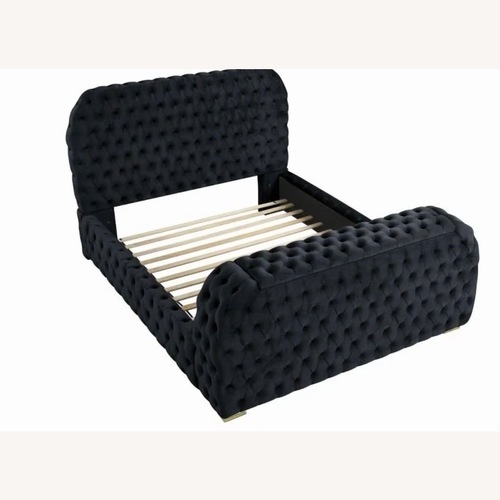 Used Black Velvet Headboard King   for sale on AptDeco