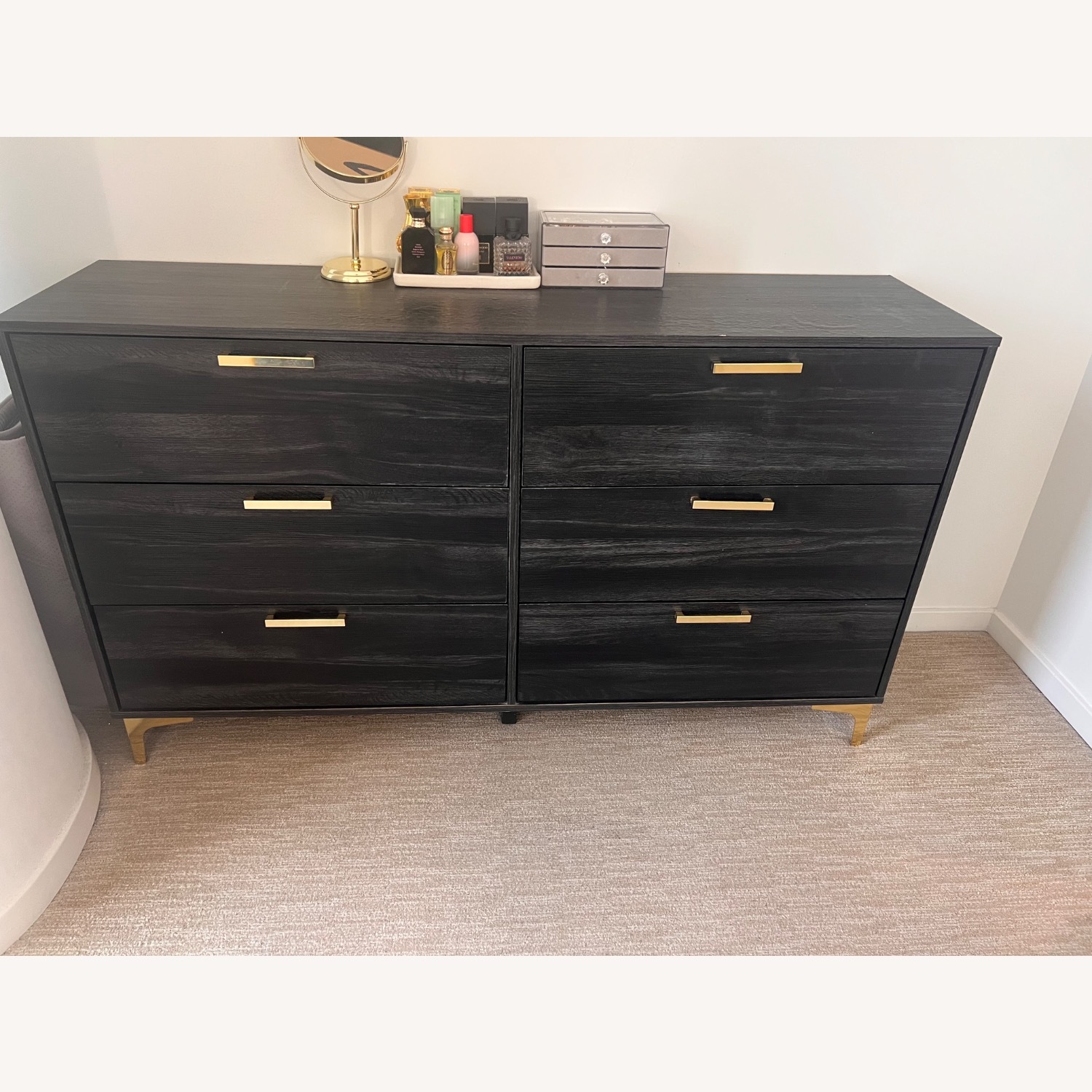 Wayfair Wade Logan Dark Gray Wood Dresser - image-4