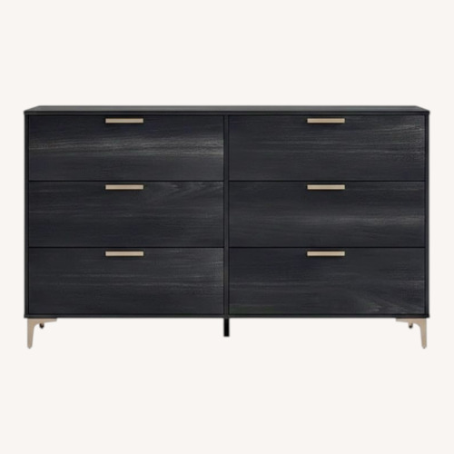 Used Wayfair Wade Logan Dark Gray Wood Dresser for sale on AptDeco