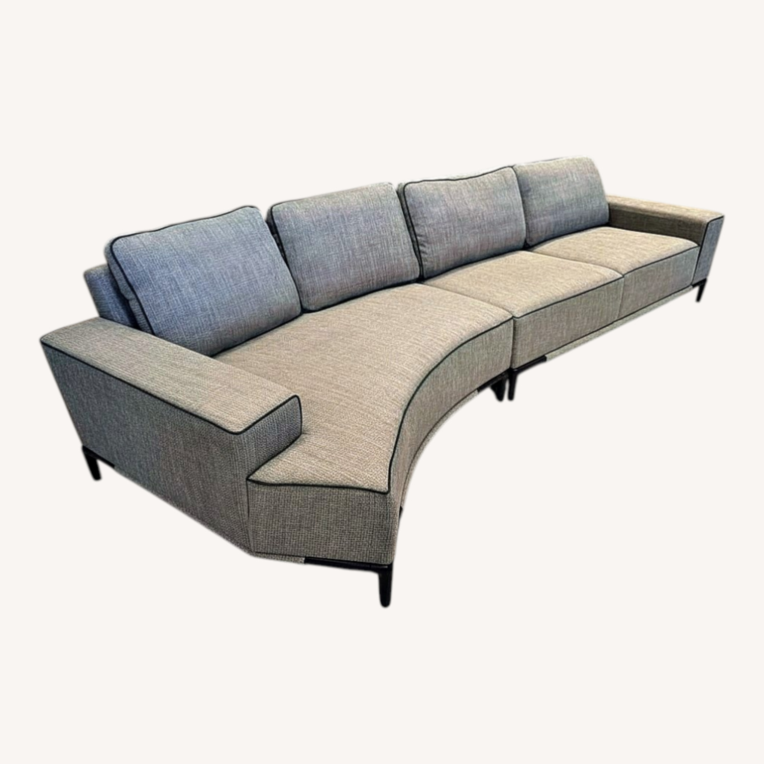 Lazzoni Gola Light Gray Fabric 3+ Seater Sofa - image-0