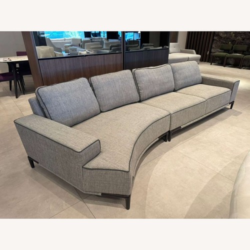 Used Lazzoni Gola Light Gray Fabric 3+ Seater Sofa for sale on AptDeco