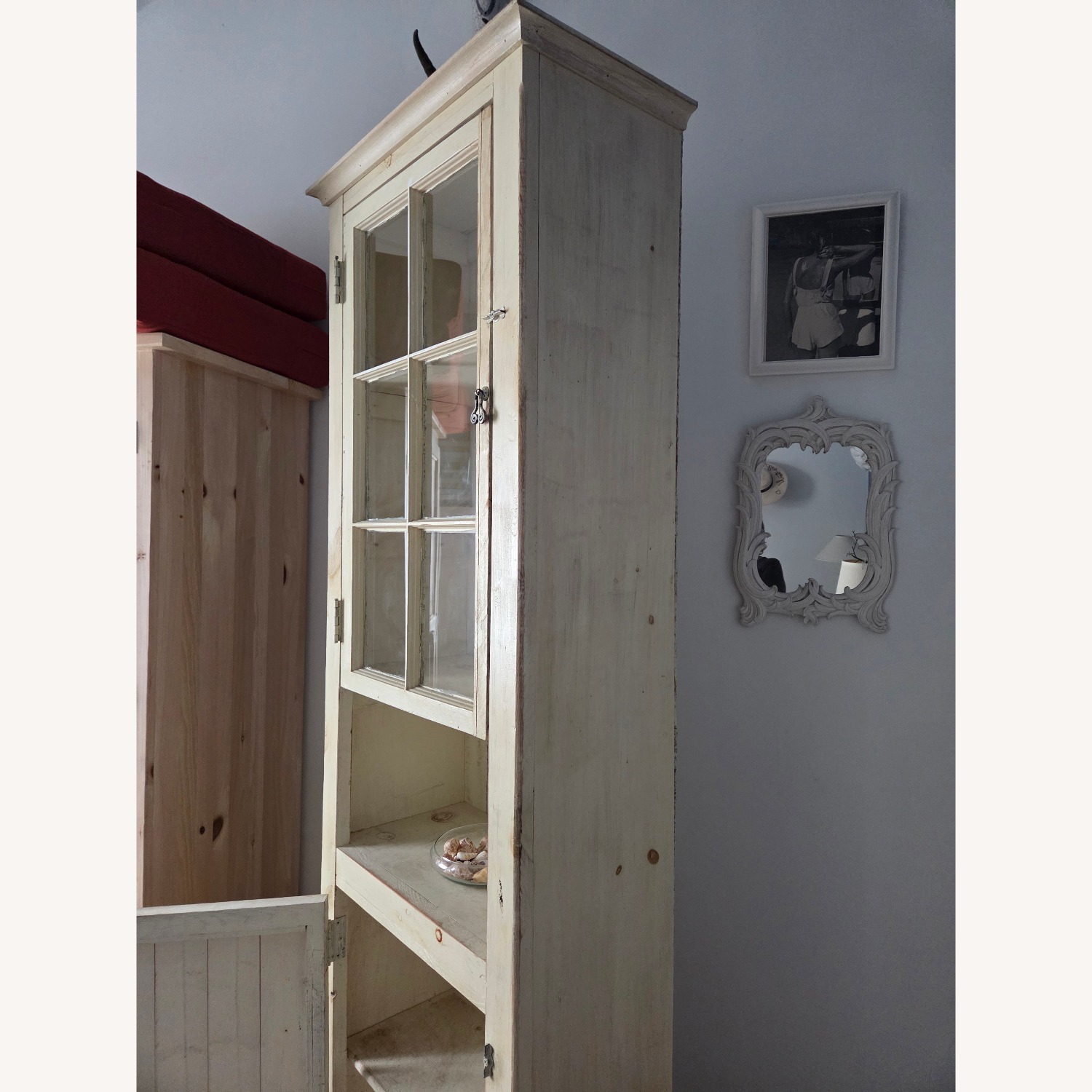 Vintage/Antique Finds White Wood Armoire - image-2