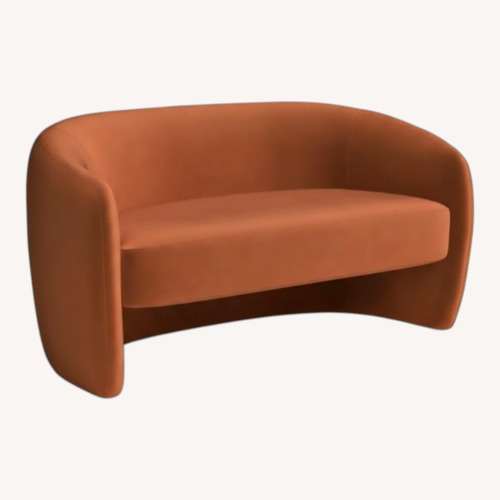 Used Orange Velvet 2 Seater Sofa for sale on AptDeco