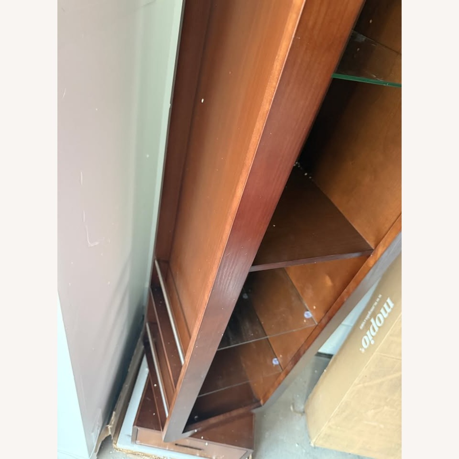 Hanzhi Dark Brown Wood Bookcase - image-2