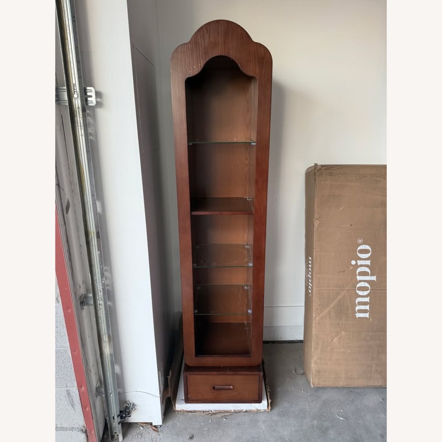 Hanzhi Dark Brown Wood Bookcase - image-1