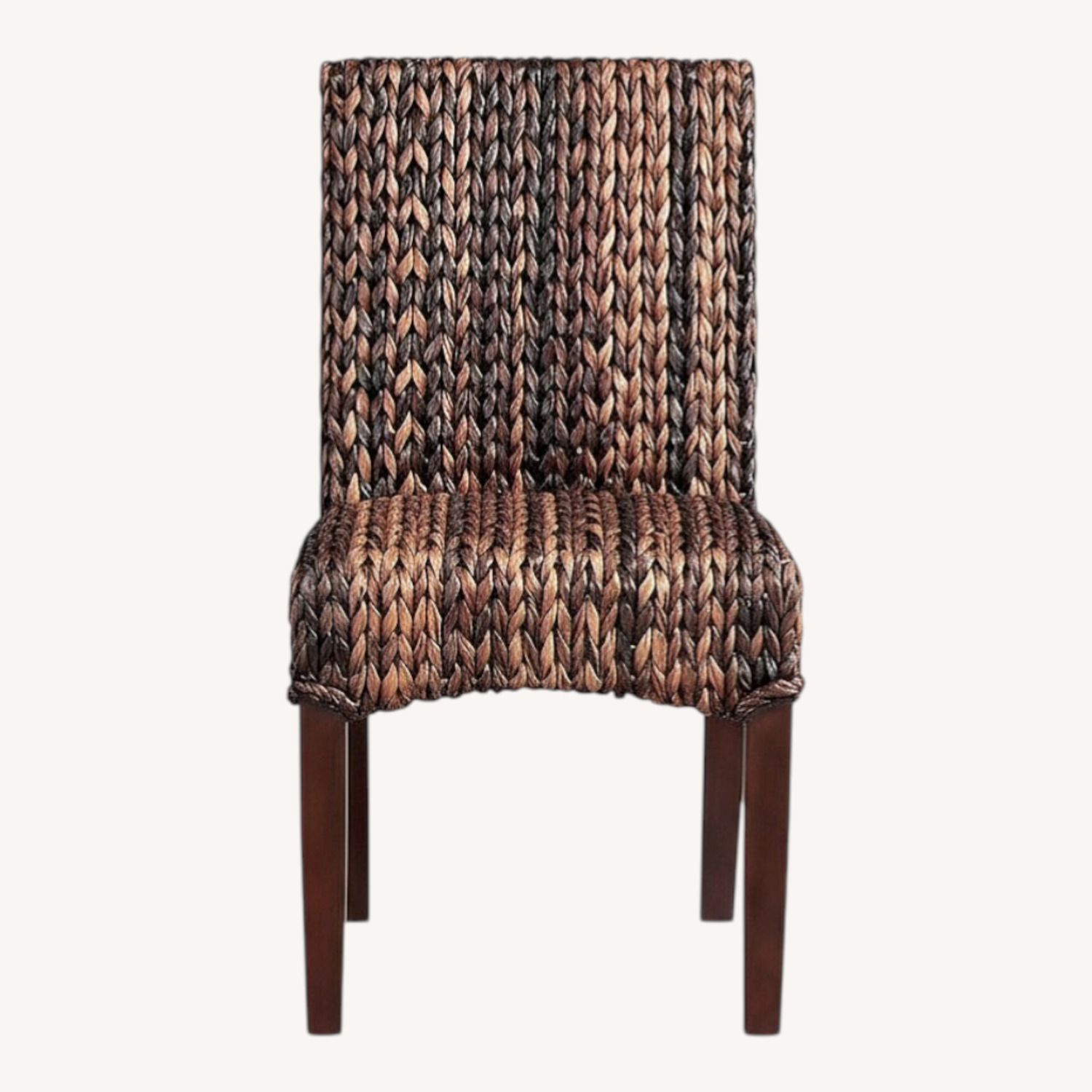 Pottery Barn Seagrass Brown Wood Chairs - image-0