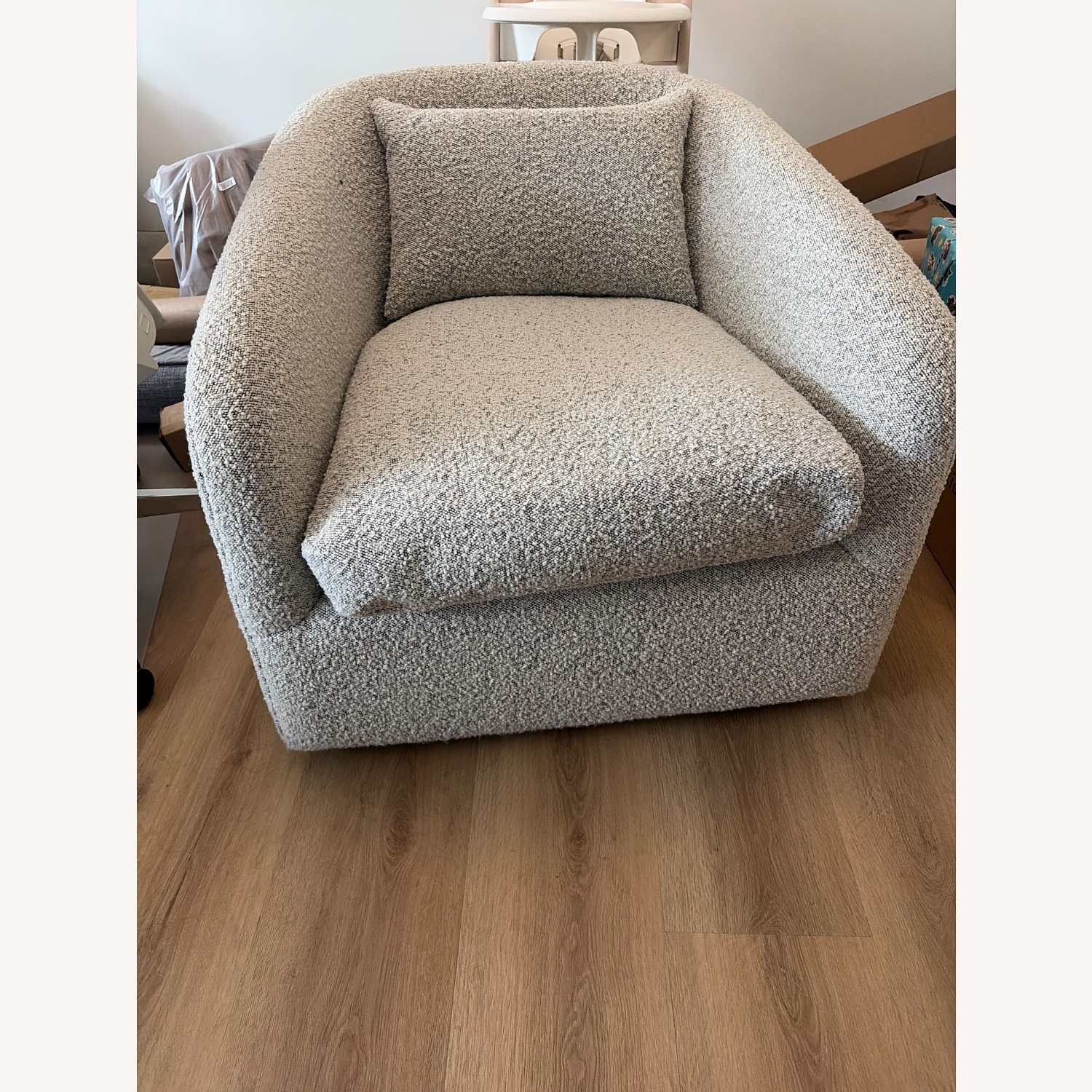 Lulu & Georgia Ren Light Gray Boucle Accent Chair - image-1