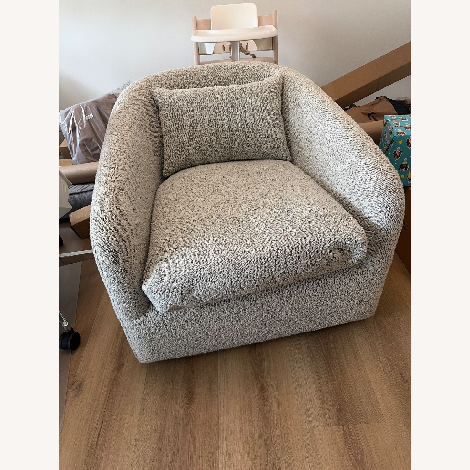 Lulu & Georgia Ren Light Gray Boucle Accent Chair - image-2