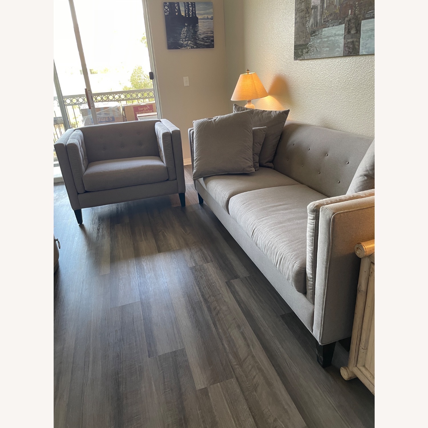 Macy's Heather Gray Devon Sofa  - image-2