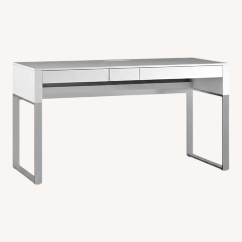 Used BDI Furniture Cascadia Desk White Metal Desk for sale on AptDeco