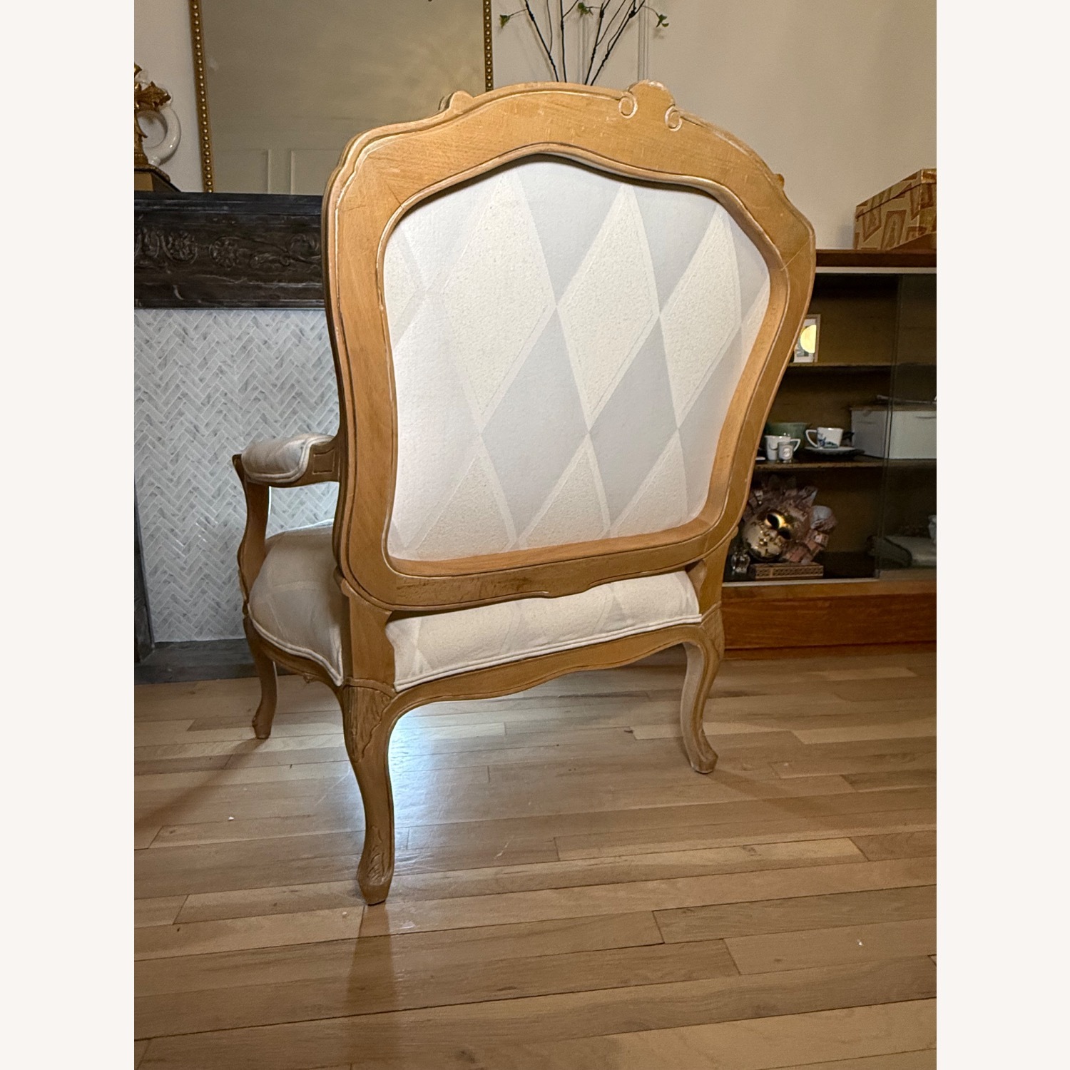 Century Furniture White Wood Armchair - image-12