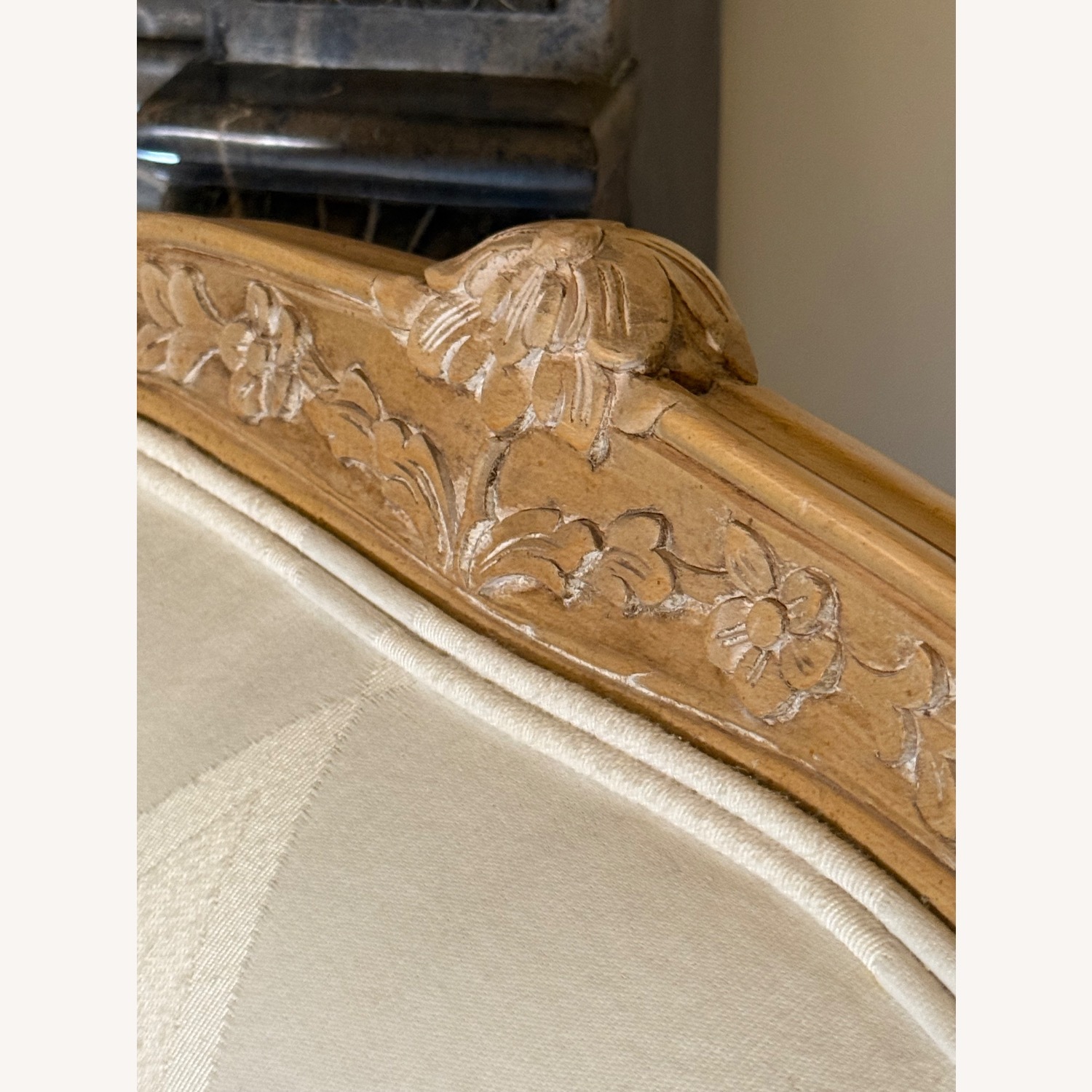 Century Furniture White Wood Armchair - image-6