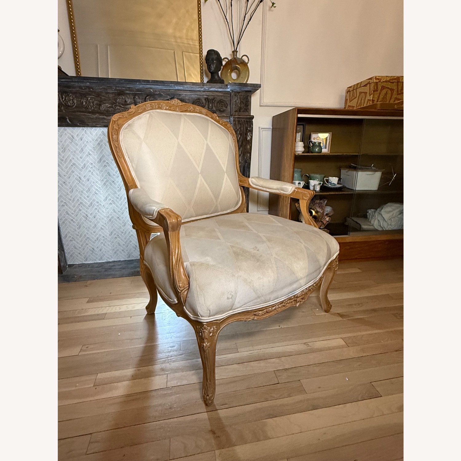 Century Furniture White Wood Armchair - image-16