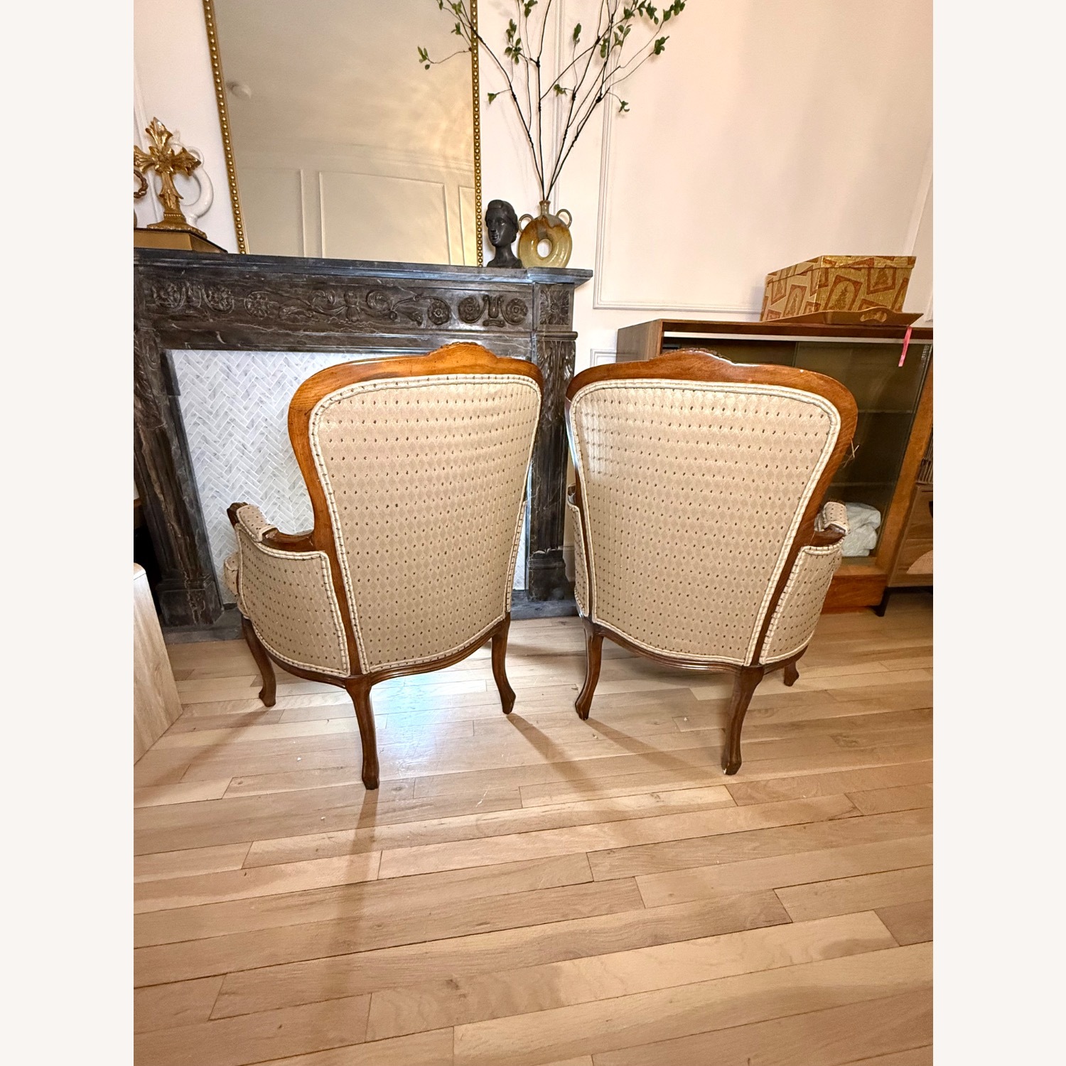 Vintage/Antique Light Brown Wood Armchair - image-10