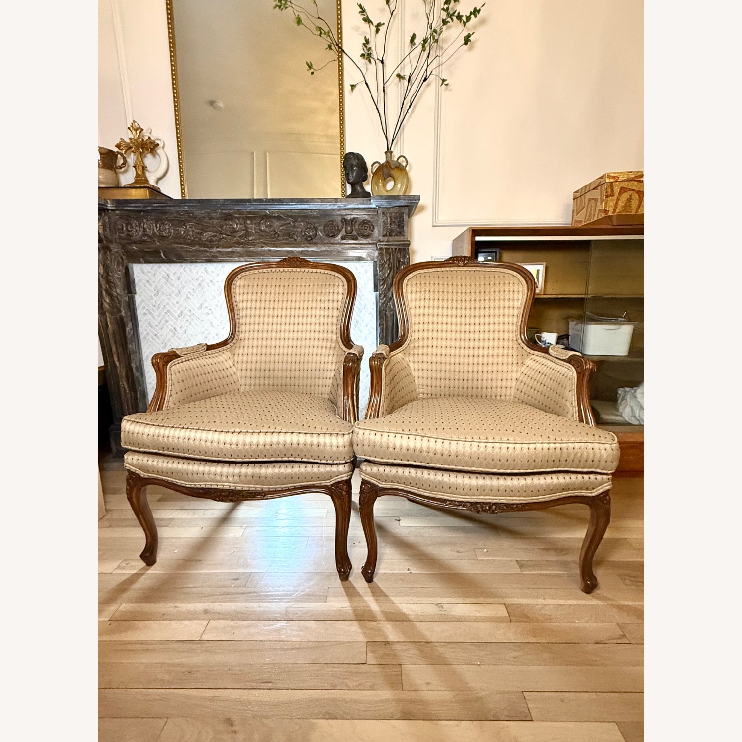 Vintage/Antique Light Brown Wood Armchair - image-5