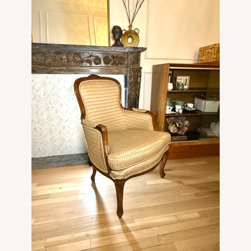 Used Vintage/Antique Light Brown Wood Armchair for sale on AptDeco