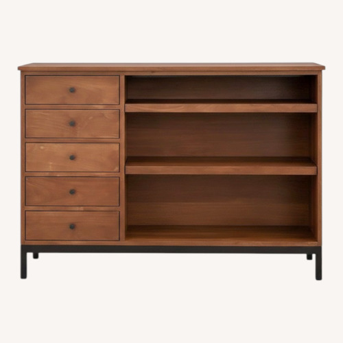 Used Room & Board Linear Dark Brown Wood Sideboard for sale on AptDeco