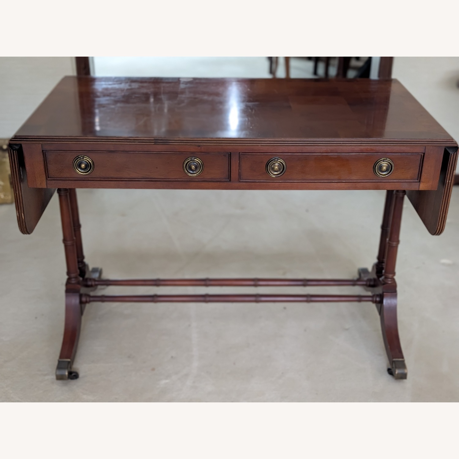 Vintage/Antique Heckman Natural Wood Side Table - image-6