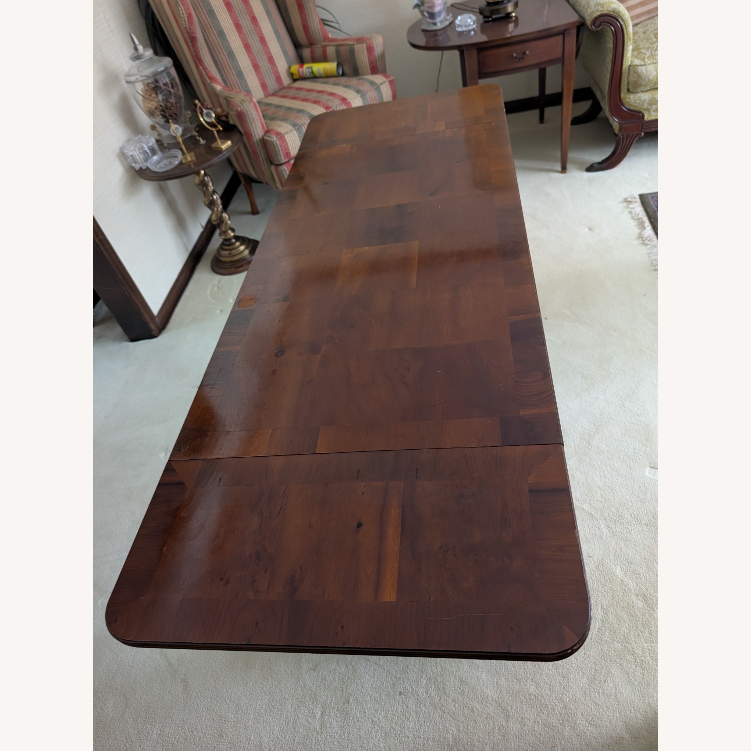 Vintage/Antique Heckman Natural Wood Side Table - image-1