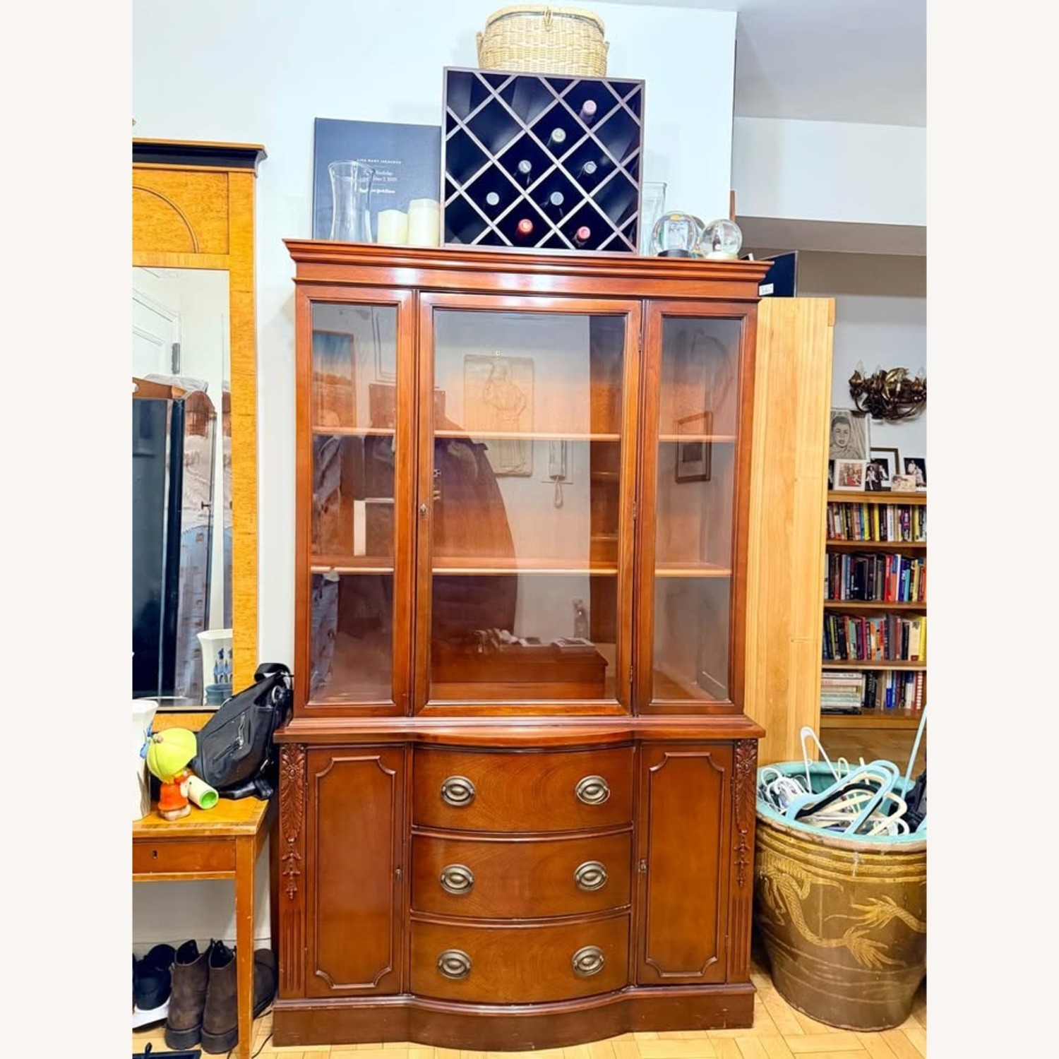 Vintage/Antique Mahogany Wood Sideboard - image-2