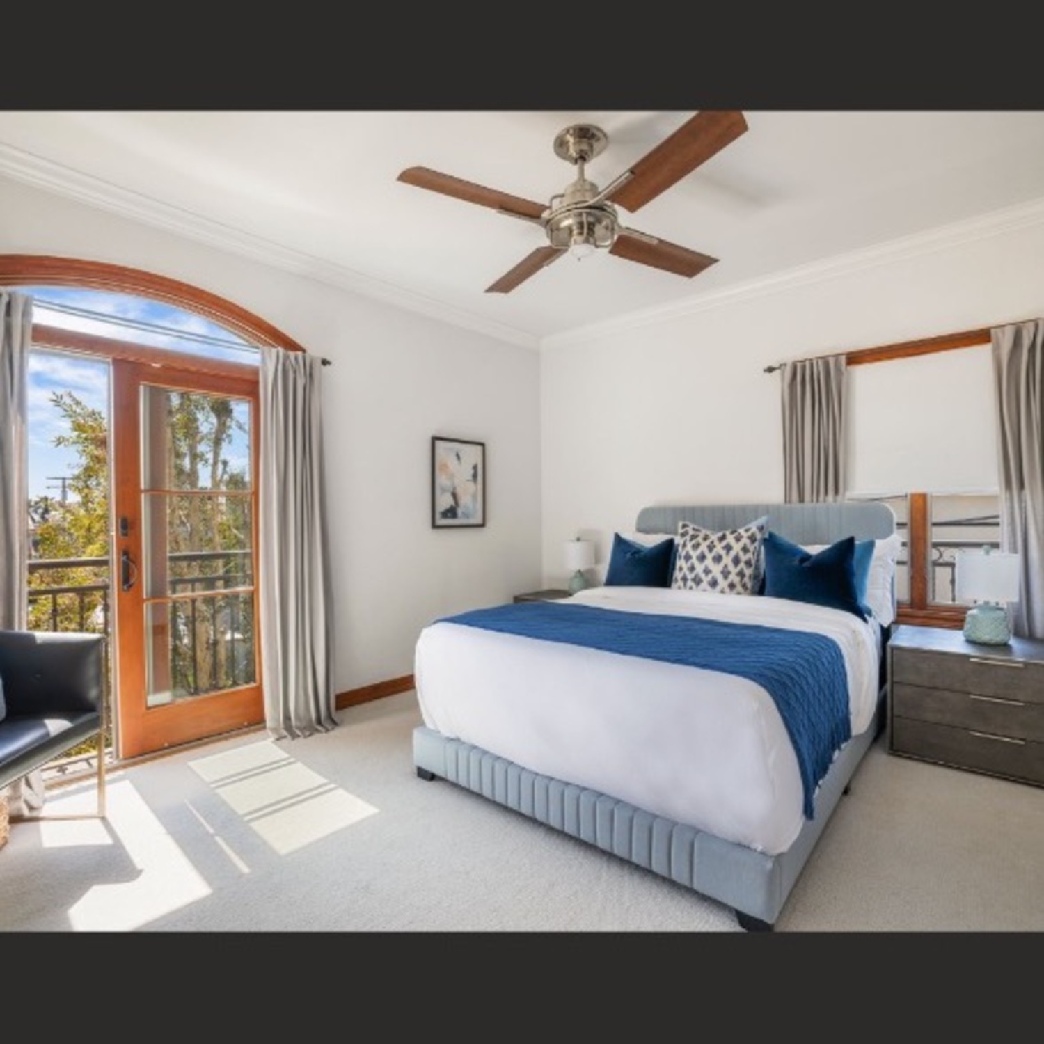 Mercury Row Blue Delp Queen Bed  - image-1