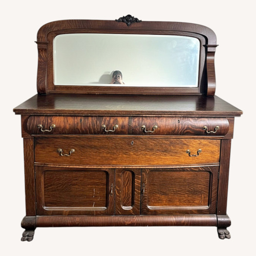 Used Dark Brown Wood Sideboard for sale on AptDeco