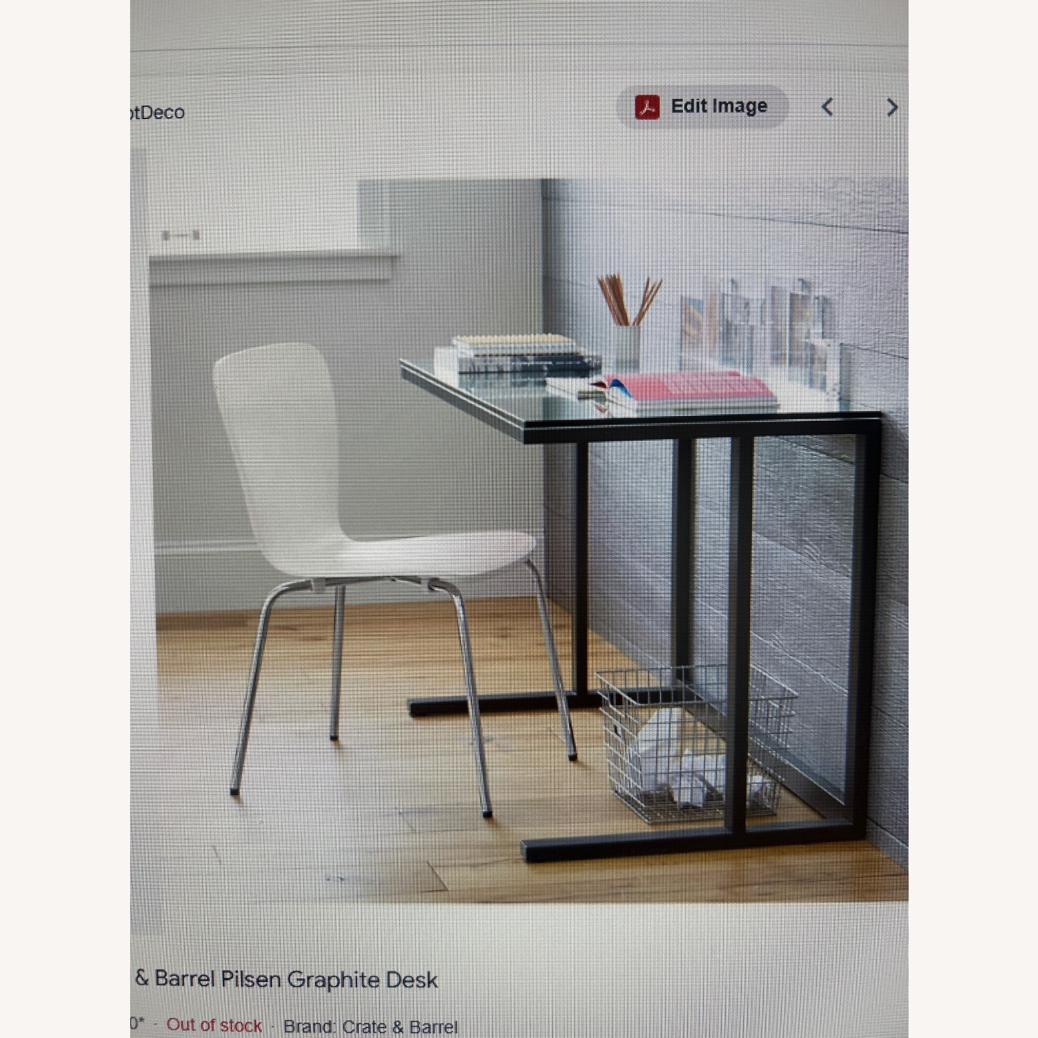 Crate & Barrel Pilsen Wood and Glass Desk  - image-3