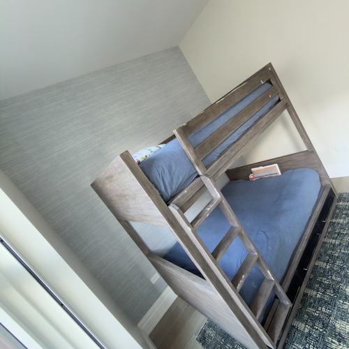 Used Restoration Hardware Grey Driftwood Colbin Storage Bunk Bed for sale on AptDeco