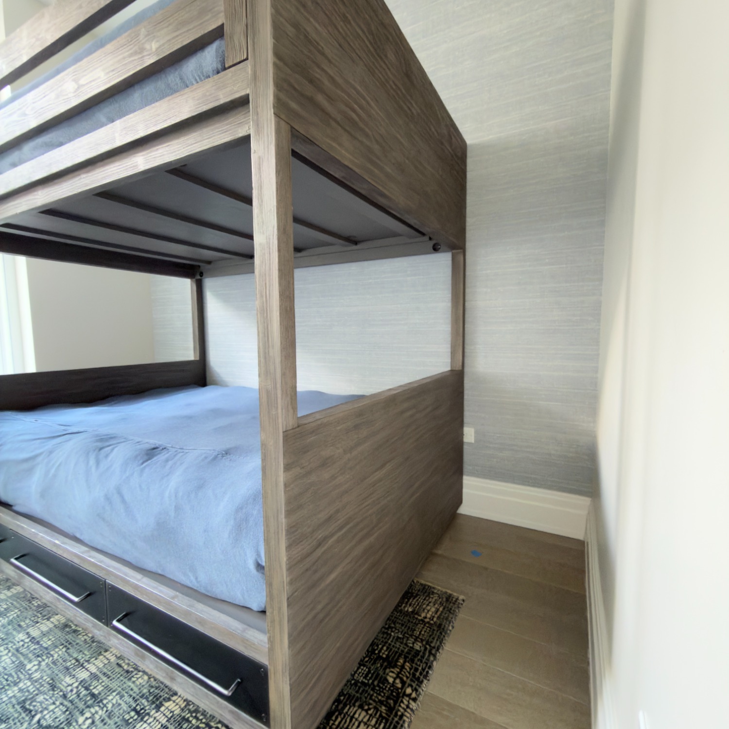 Restoration Hardware Grey Driftwood Colbin Storage Bunk Bed - image-4