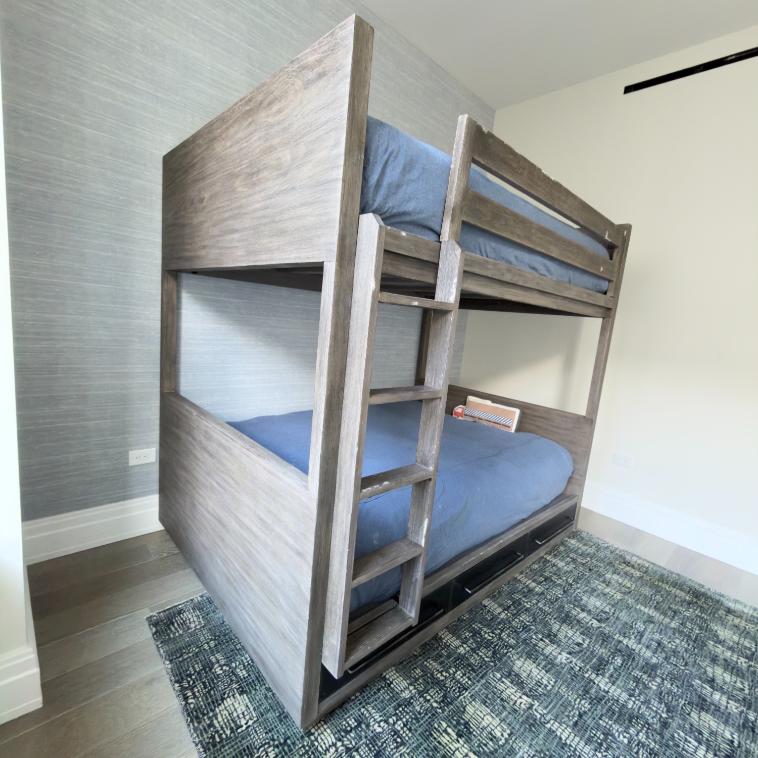 Restoration Hardware Grey Driftwood Colbin Storage Bunk Bed - image-5